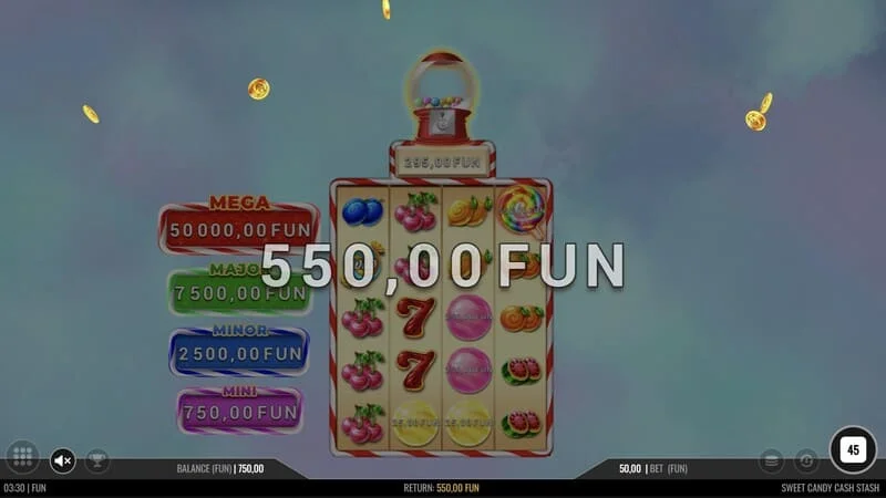 Sweet Candy Cash Stash - jeu de base avec un gain de ligne